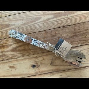 Wooden and Enamel Salad Servers